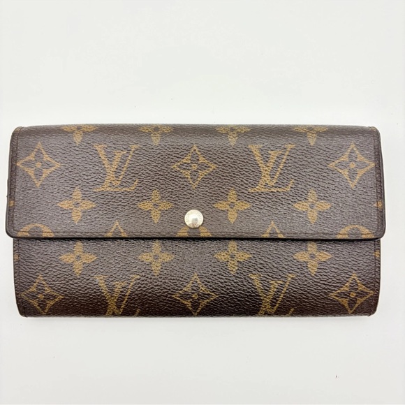 LOUIS VUITTON Monogram Portefeuille Sarah Purse Long Wallet - Picture 1 of 9